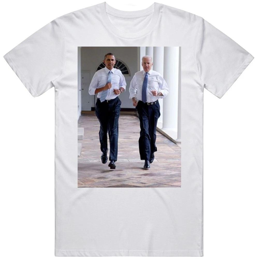 Joe Biden Barack Obama Running T Shirt S