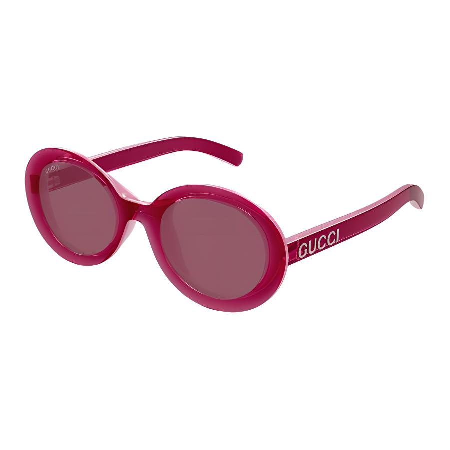 

GUCCI Gucci Temples Injection Molded Plastic Oval Sunglasses Women s Red 53 красный