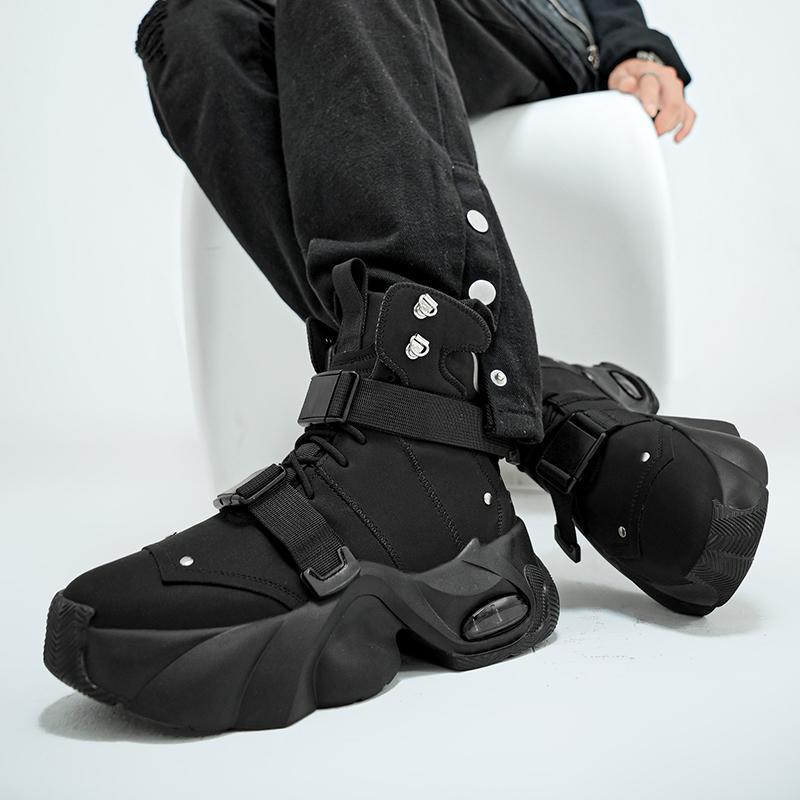 Hohe neue unsichtbare Innen-Höhensteigerung Luftpolster Freizeit Dicksohlige Papa Trendige Schuhe