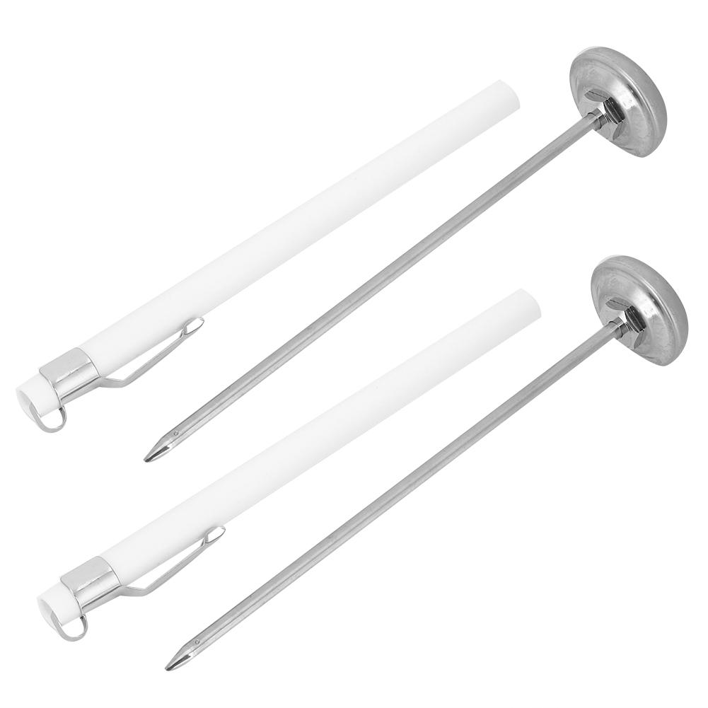 2pcs Professional Kitchen Milk Bottle Thermometer Instant Read Needle Thermometer Cooking ToolsWhite