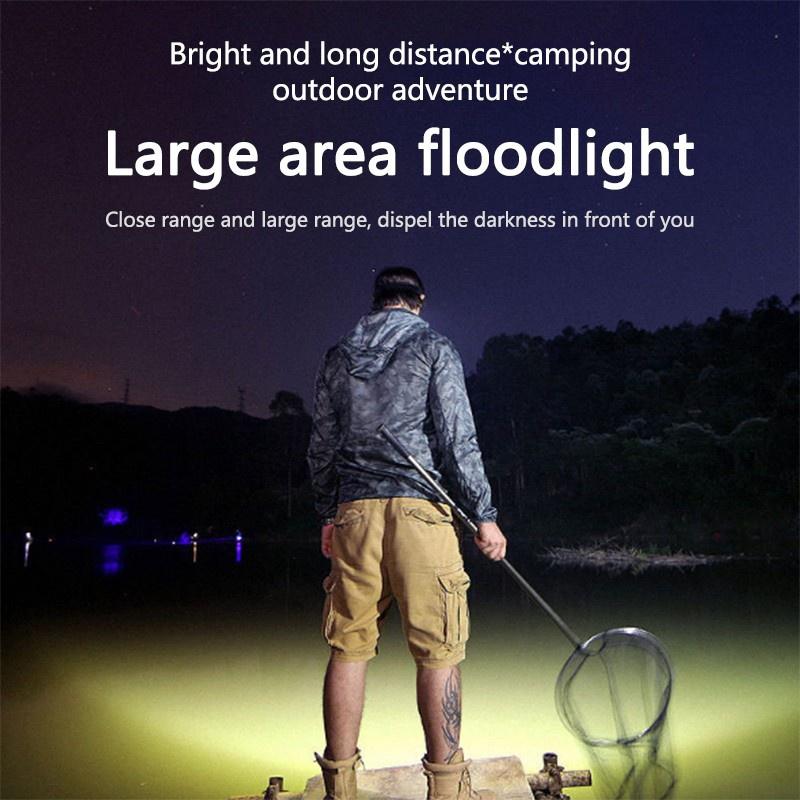 5LED 1200mAh USB Rechargeable Portable Flashlight Lantern Headlamp Waterproof Headlight Outdoor Cycling Fishing Camping Head Torch