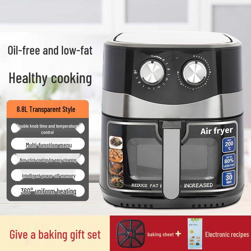 

Large Capacity Stainless Steel Multifunctional Air Fryer - Fully Automatic and Visible