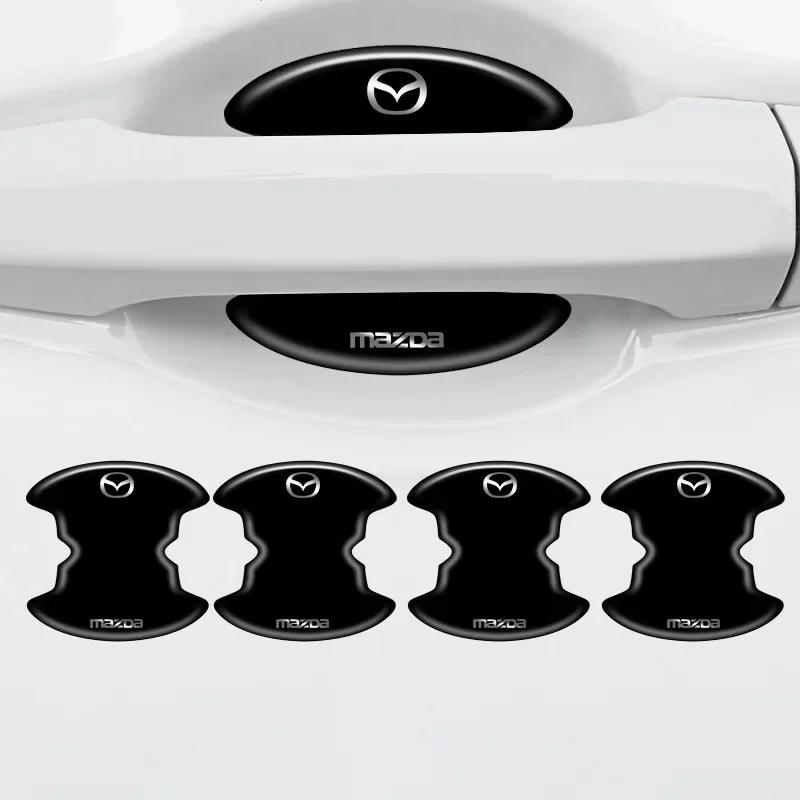 2025 Hot 8PCS Car Door Handle Decoration Stickers Wiper Decal Auto Accessories for Mazda 3 Bj Bn 323 Axela Atenza CX-3 CX-4 CX5