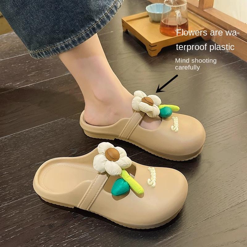 Женская мода Сандалии Мягкие женские сандалии с цветочной строчкой Удобные плоские сандалии Женские открытые пляжные туфли Женская обувь 40-41 1980₽