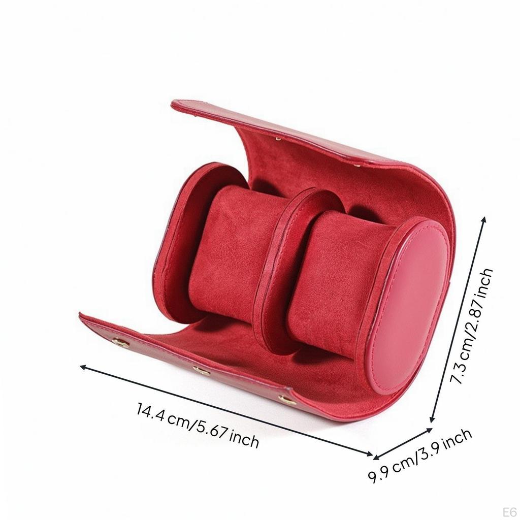 Watch Roll with Three Compartments Cylindrical Travel Structured for