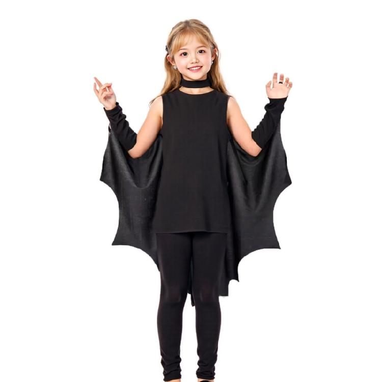 Halloween Cosplay Costume Set Bat Costume Halloween Vampires Costumes Accessories Black Bat Wing Cloak Cape with Mask