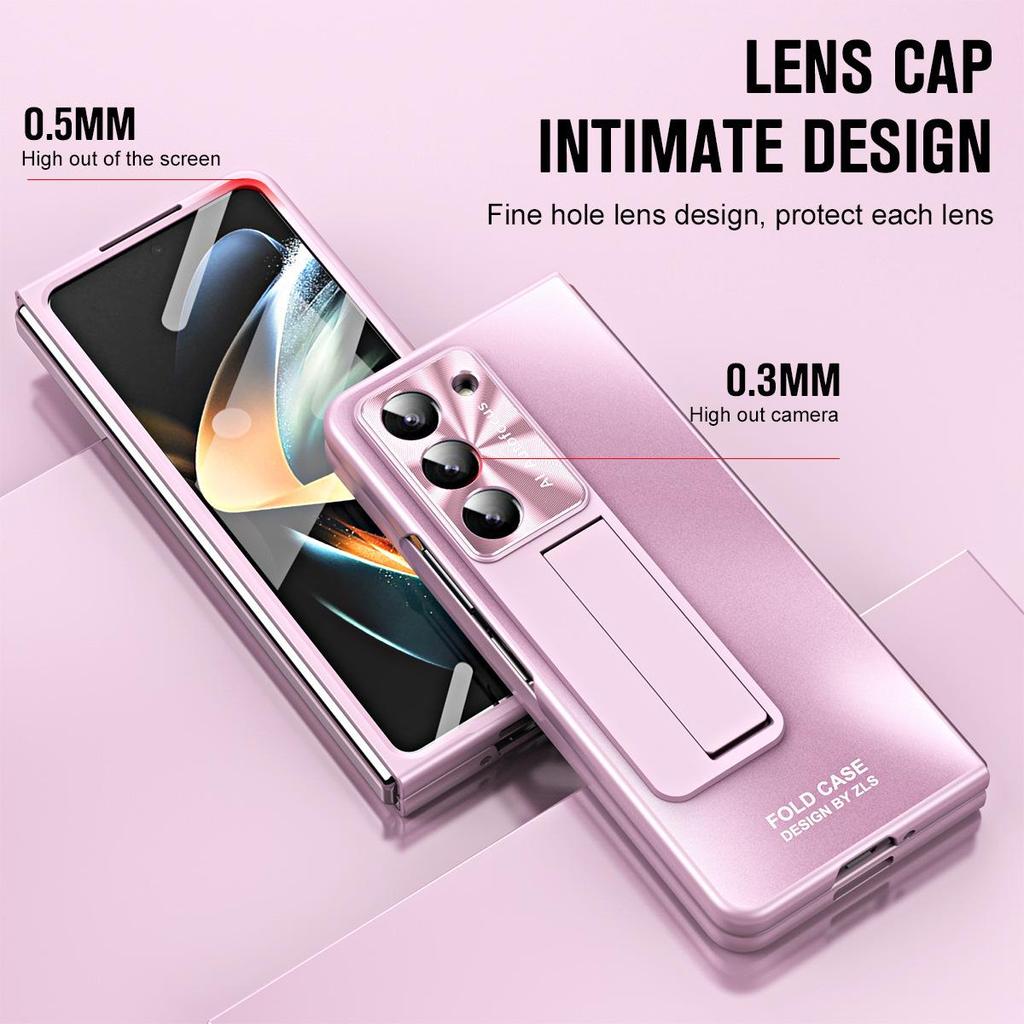 Samsung Z Fold7/6/5/4/3 Handyhülle mit Stifthalter & Ständer, Displayschutzfolie, Sturzsicheres Design
