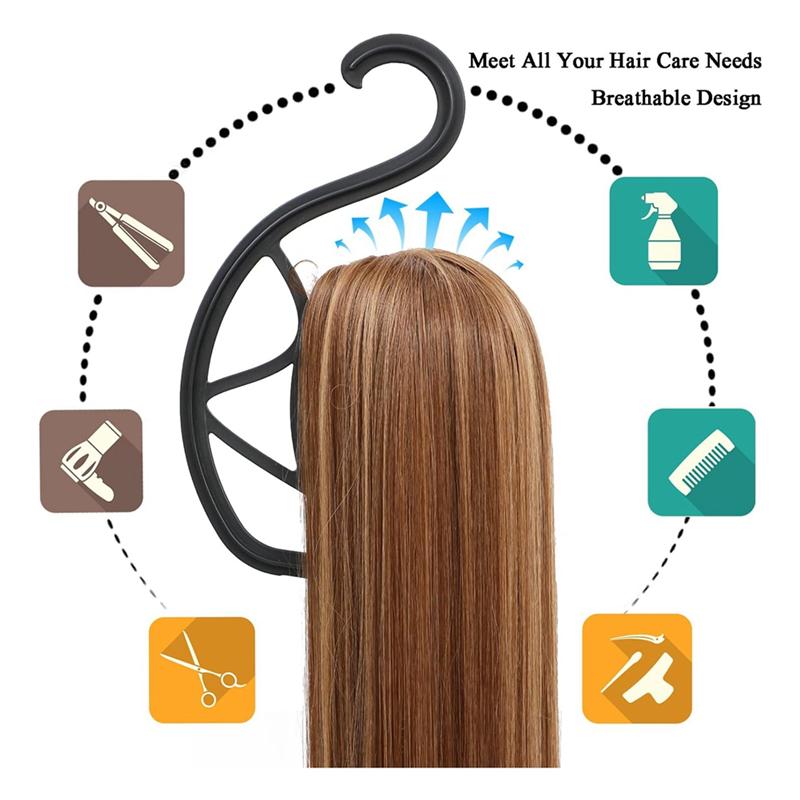 A55F-2 Pack Wig Hanger Portable Hanging Wig Stand, Wig Hanger Holder For Multiple Wigs And Hats Foldabe Wig Holder