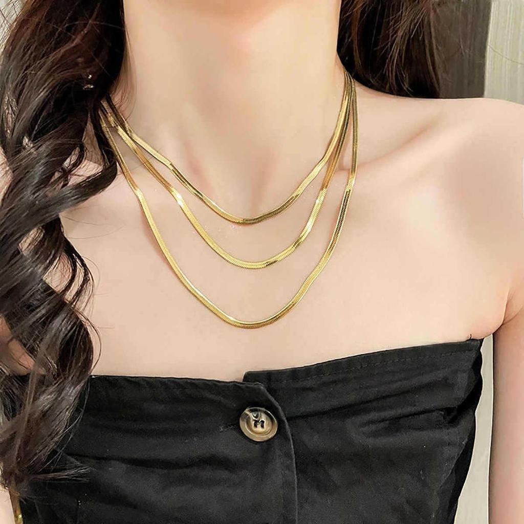 Minimalist European & American Layered Necklaces for Women – Blogger-Inspired Cool Style Blade Jewelry