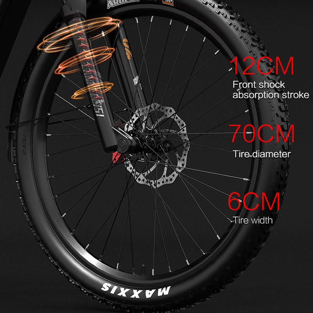 Electric Bicycle Lankeleisi 27.5" 500W Motor Adult Ebike 48V 20AH 7 Speed Load 150Kg Top Speed 40Km/h MX600 Pro