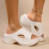 New Summer Slippers Women's Round Head Open-toe Slip-on Waterproof, Non-slip and Wear-resistant Platform Sandals
