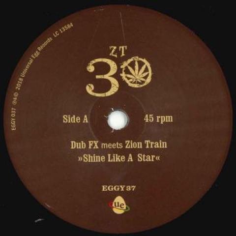 7inch Record DUB FX, ZION TRAIN - Shine Like A Star / Dub Like A Star RGGY37 Universal Egg U 2018 UK Reggae, Ska & Dub