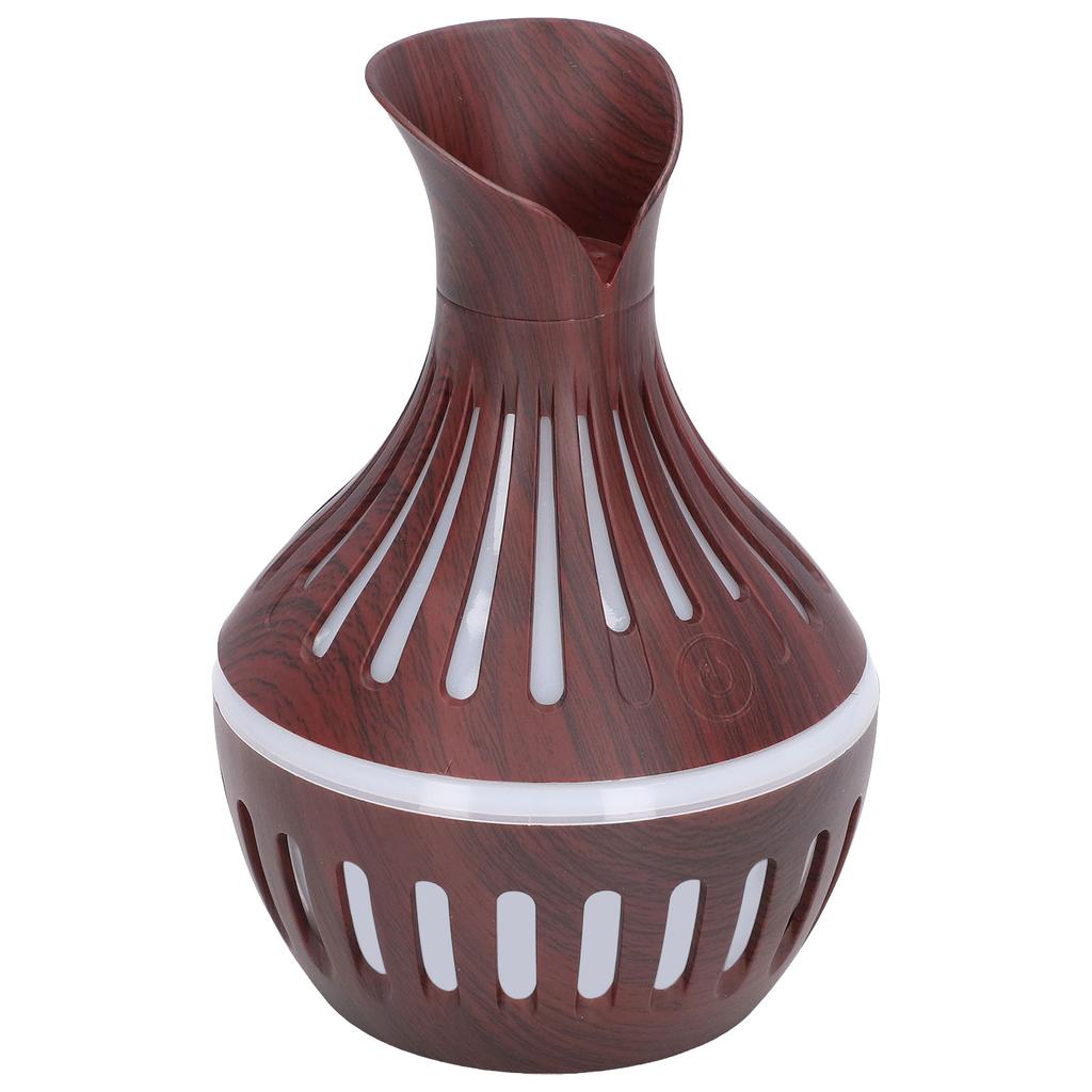 Wood Grain Humidifier USB Small Vase Night Light Mute Humidification Aromatherapy Machine 300ml