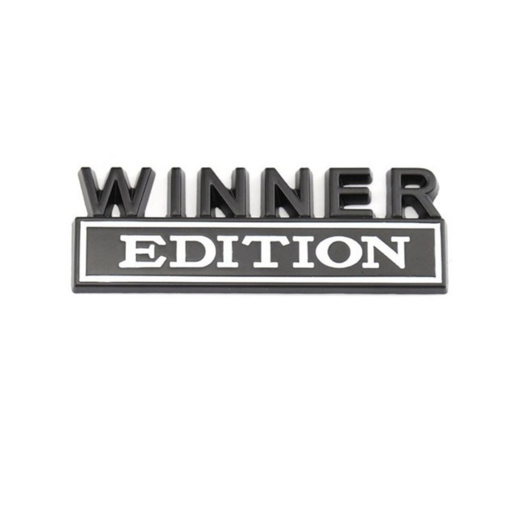 1Pc 3D Metal Winner Edition Logo Car Front Grille Badge Side Fender Rear Trunk Emblem Sticker Decal