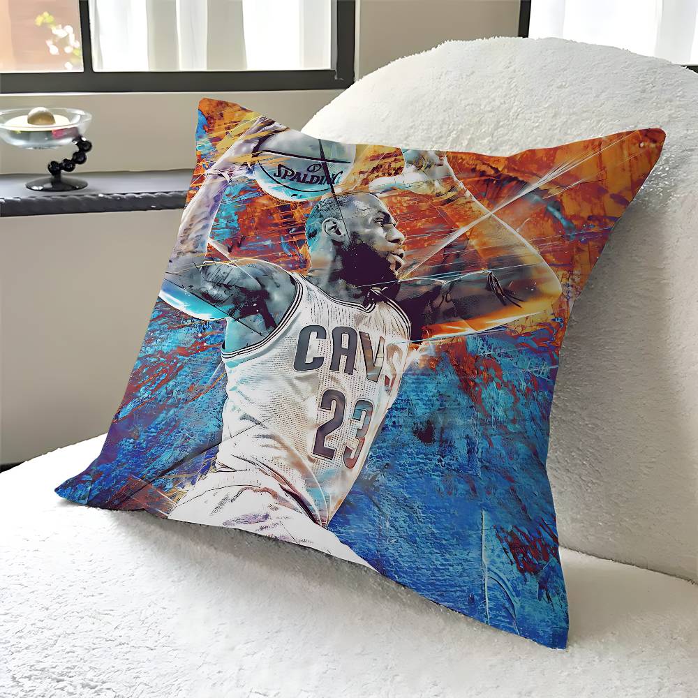 Basketball Star L-LeBron J-James Cushion Cover Decorative Pillow Sofa Home Decor Case Pillow Cases