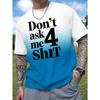 T-shirt Casual Lâche à Manches Courtes Nouveau pour l'Été Décontracté Polyvalent Créatif Amusant Lettre Impression 3D Homme Lâche Col Rond T-shirt