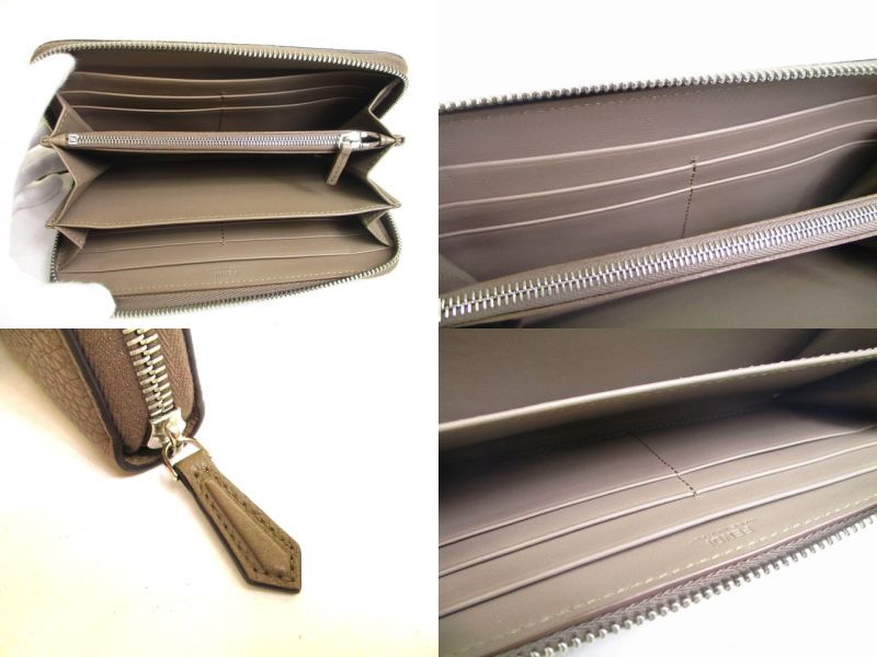Authentic FENDI Peekaboo Beige Leather Zip Around Long Wallet #a174  Refurbished