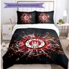 FC St. Pauli Football Printed 3 Pieces Bedding Set, Comfortable Skin Friendly Bedroom Duvet Cover Set