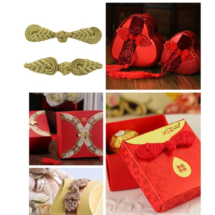 Gold Silk Fastener Buckle Pipa Buttons DIY Clothing Decorations Garment Supplies