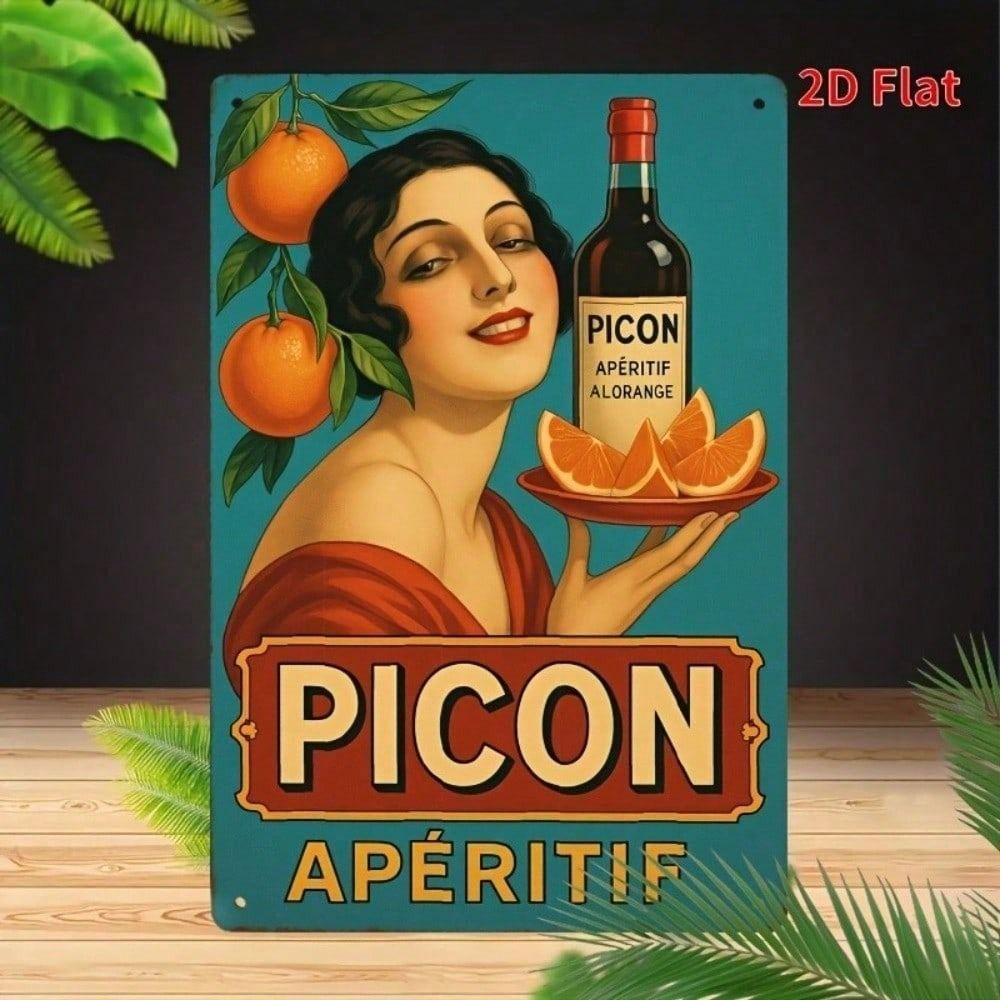 Vintage Metal Poster Wall Art Retro Picon Bar Sign