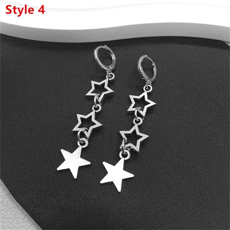 

Модные серьги со звездами, серьги со звездами богини, серьги со звездами колдовства, очаровательные висячие серьги, вечерние ювелирные изделия в стиле хип-хоп, подарки Style 4