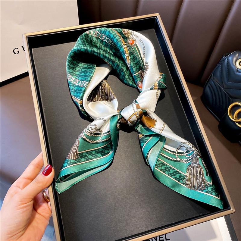 100% Natural Silk Square Scarf Women Bandana Headscarf Scarves Shawls Square Neck Foulard Wraps cachecol femme schals bufanda