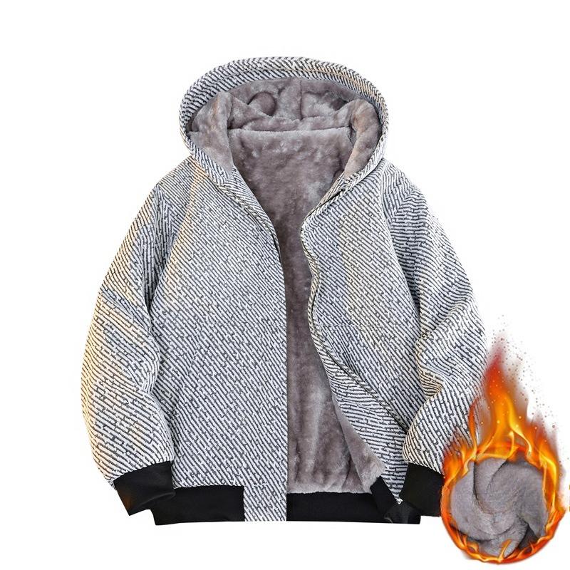 

Мужские зимние термокуртки Теплая толстовка из флиса Тяжелая куртка Теплые толстые пальто Верхняя одежда для мужчин С капюшоном Уличные спортивные куртки С карманами 2XL