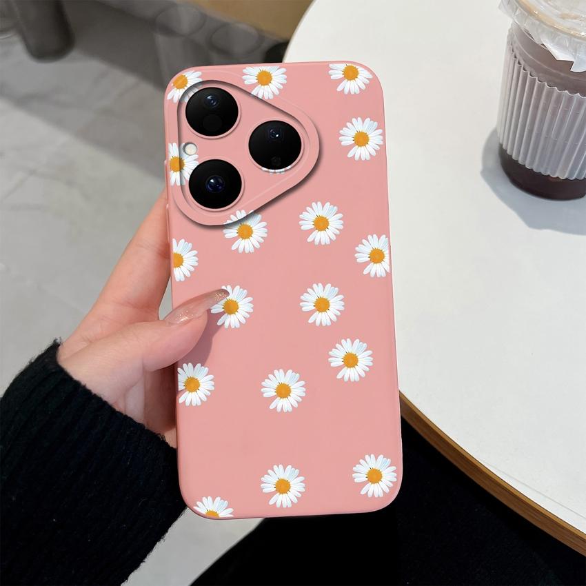 For Huawei Nova Y90 4E 5T Y70 Y72 6 7 8 9 SE Y61 Pura 80 Pro Soft Silicone Phone Covers Beautiful Sunflower Patterns Anti Slip Shell For Huawei Casing