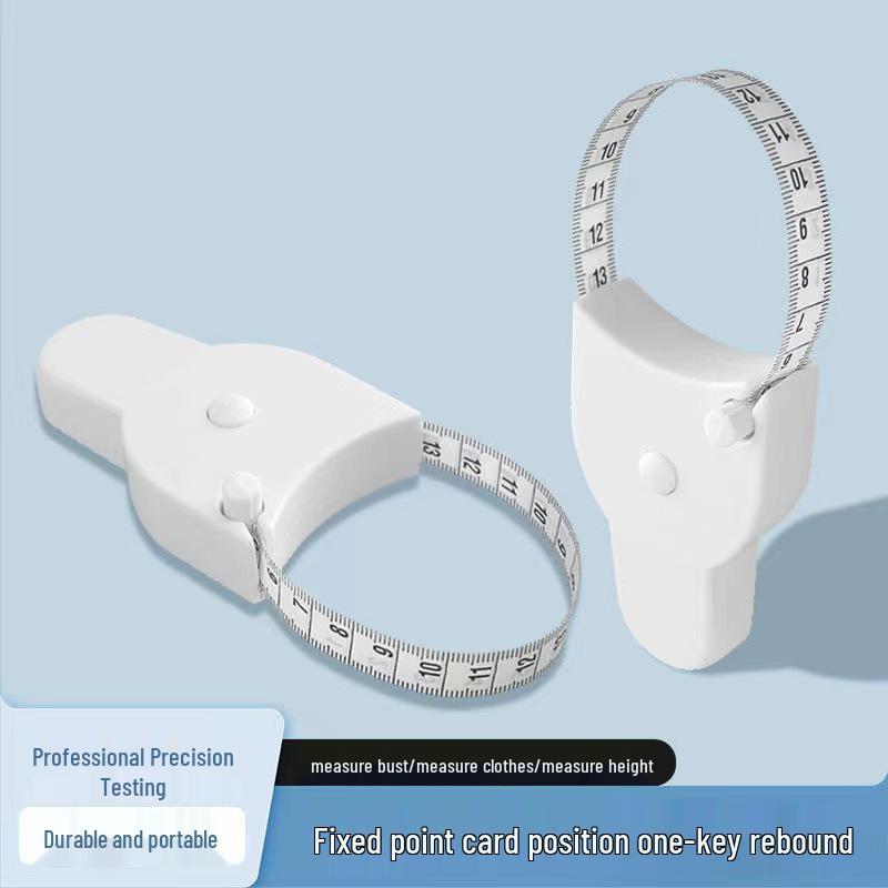 

Automatic Soft Tape: Bust, Waist, Hip, Arm, Chest, and Leg Measurement Ruler Black OPP Bag