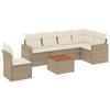 VidaXL Salon de jardin avec coussins 7 pcs beige résine tressée 3224147