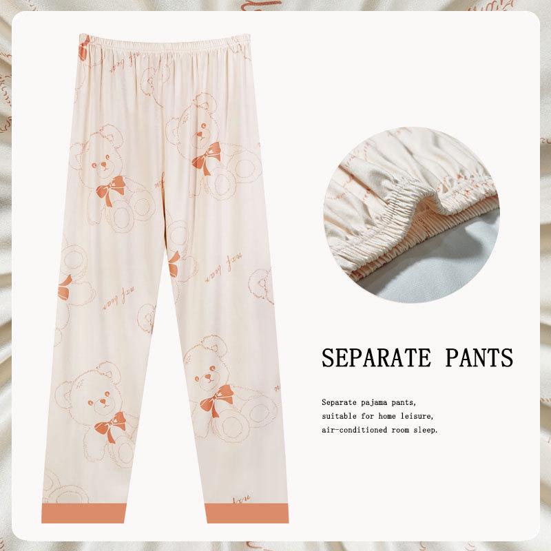 Women's Korean-Style Loose Pajama Pants - Imitation Cotton, Spring/Autumn