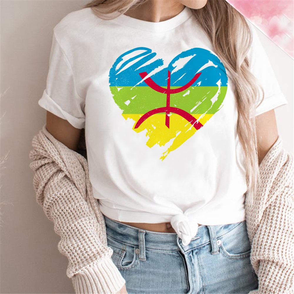 Amazigh T-shirts Women Graphic Streetwear Summer Tee Female Harajuku Japanese Anime Clothing
