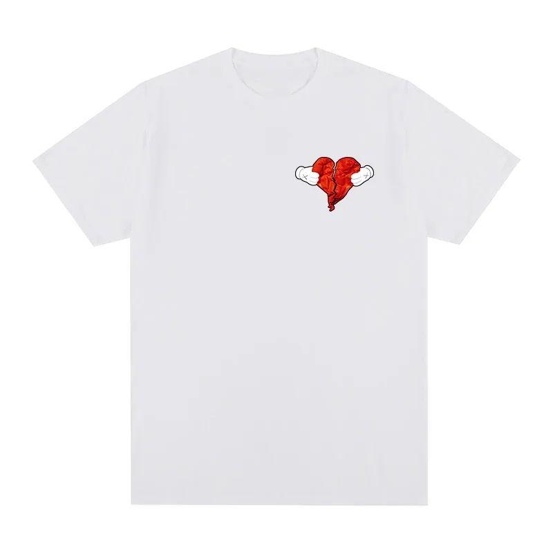 Hip Hop Shortsleeved Kanye West Heart High Quality Summer Soft Tshirt Vintage Cotton T Shirt New TEE TSHIRT Tops Unisex S