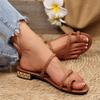 Women 2025 Summer Shoes Outdoor Beach Slippers Woman Plus Size 43 Lightweight Non Slip Slides Women Clip Toe Flat Slipper