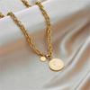 Fashionable Retro Portrait Medal Pendant Chain High-end Temperament Cold Style Simple Necklace