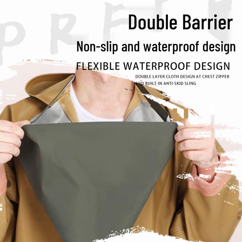 PVC Full Body Fishing Waders - Thickened One-Piece Wading Pants for Fishing and Lotus Root Digging