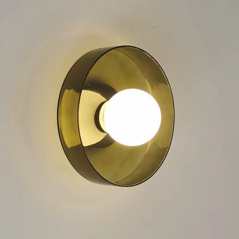 Wandleuchte Minimalistisch Raumdekoration Deckenleuchten für Schlafzimmer Wohnzimmer Arbeitszimmer Innen Zuhause Rund Glas Beleuchtung Leuchte