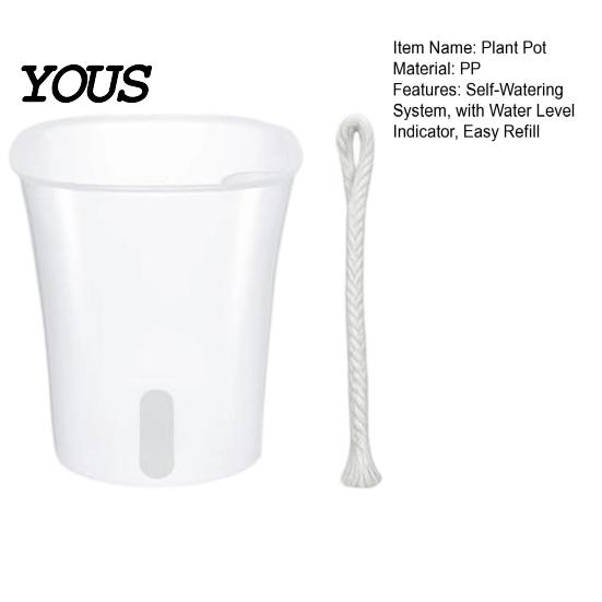 Self Watering Pots for Indoor Plants Plant Plants, Small Planters with Water Level Indicator, Clear Gardening Pothos Inner Cup, Drainage