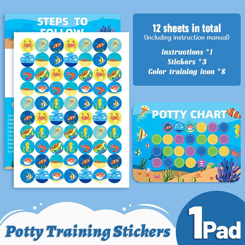 Reward Stickers Toilet Habits Potty Training Sticker Chart Matching Wall Hang Montessori Early Education For Kids Gifts