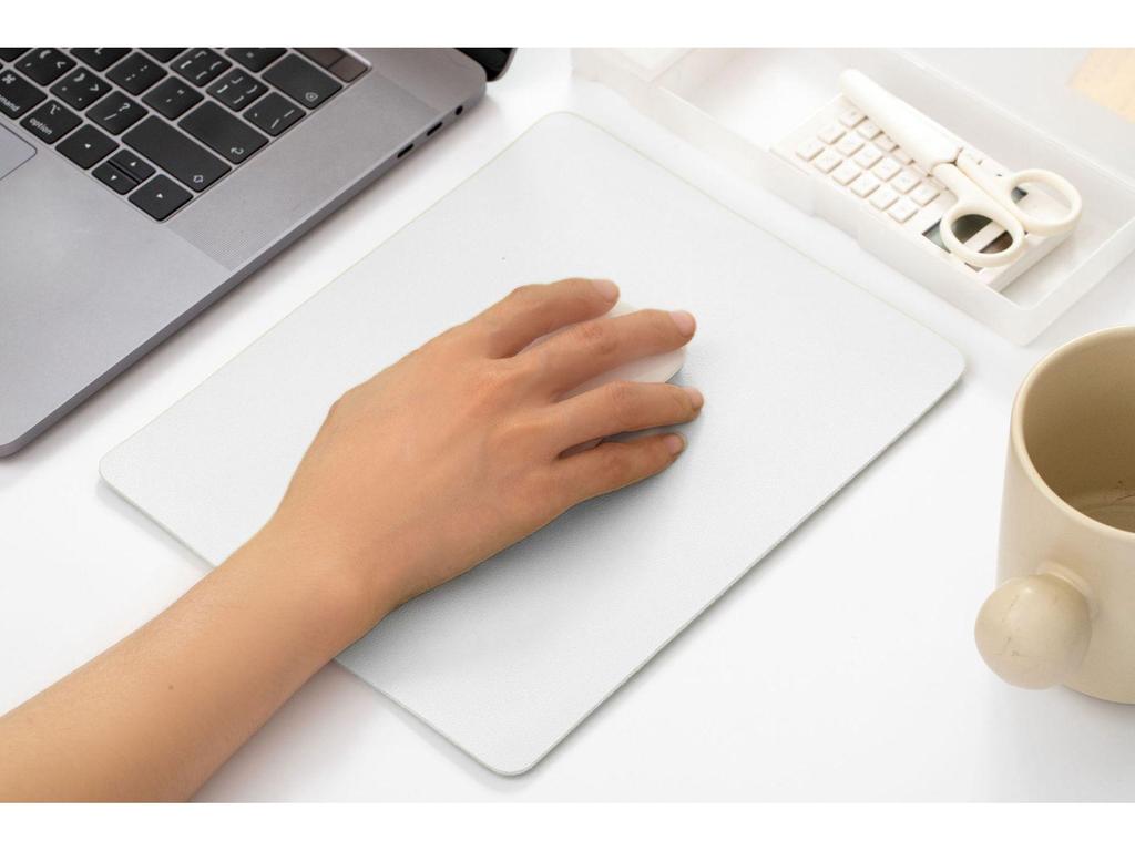 Anti-Slip Solid Color Leather Mouse Pad - Simple Desk Mat