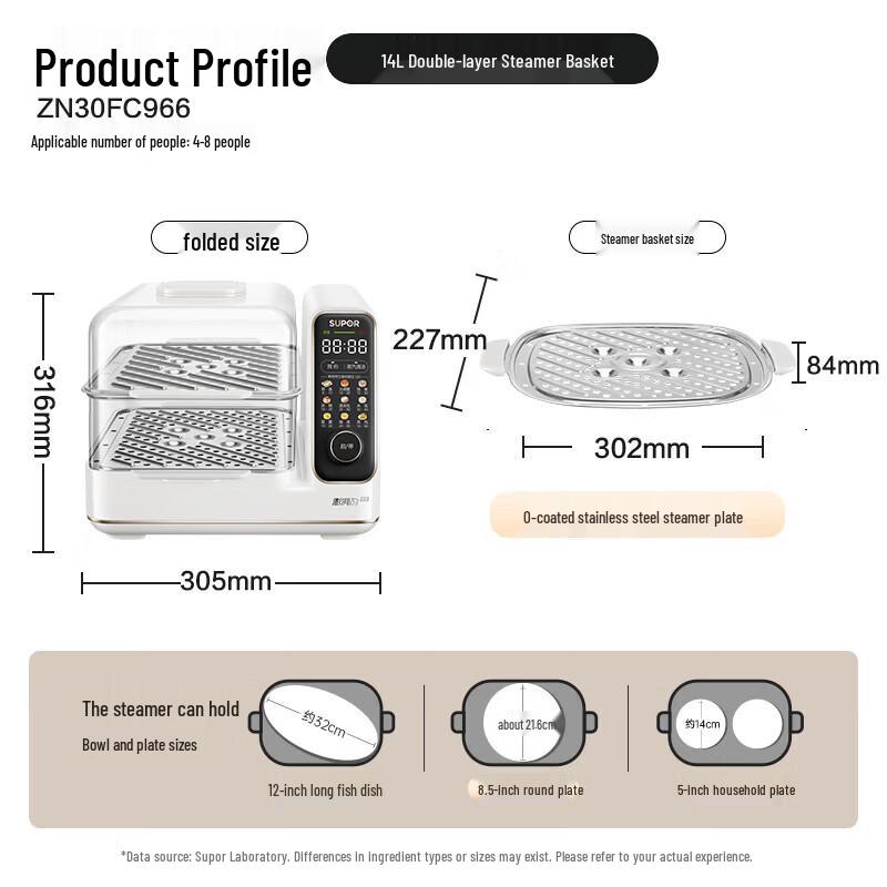 Supor 14L Double-Layer Electric Food Steamer