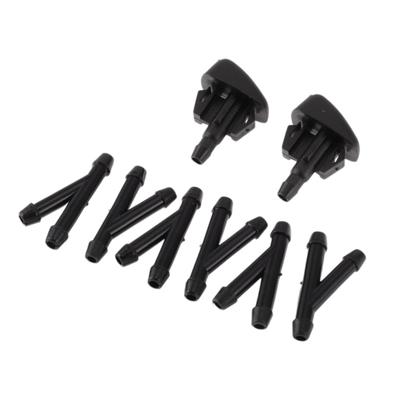 RATCHROLL 2016-2018 Mazda Car KD4567510 Black Plastic with 6 Front Windshield Washer Nozzles Y Hose Connector for CX-9 1 Set
