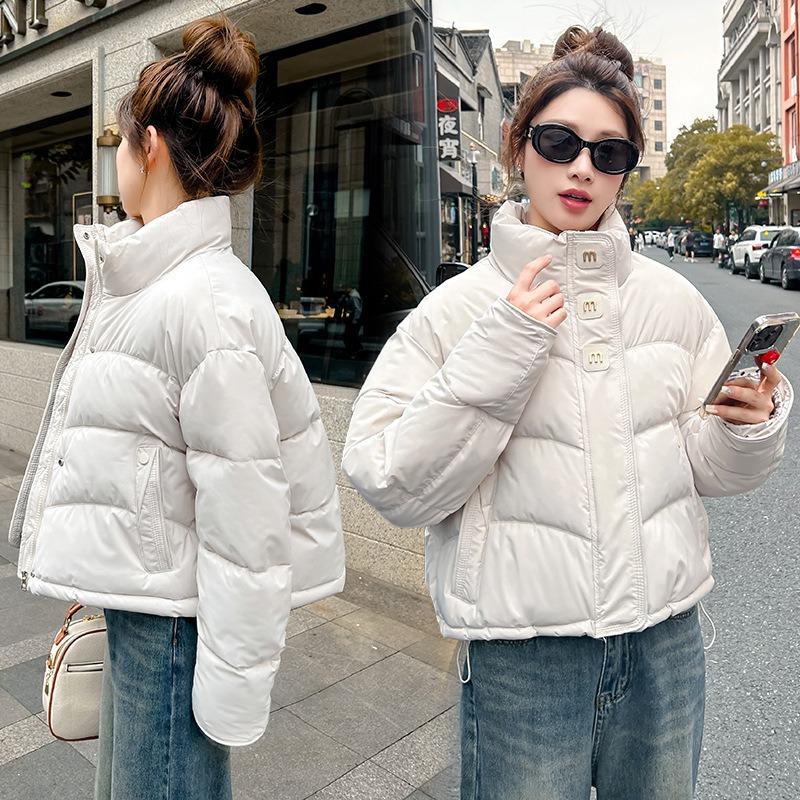 Short cotton-padded women's winter new loose stand-up collar thickened bread small fashion jacket cotton-padded jacket women's clothing