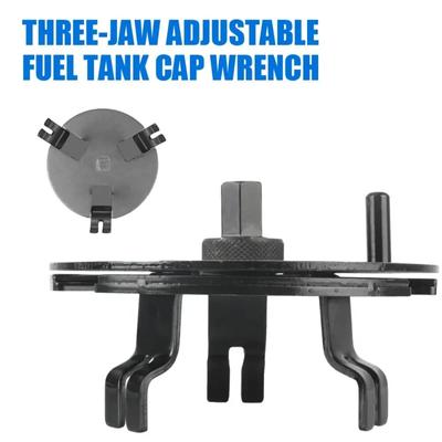 Multifunction Adjustable Car Fuel Tank Lid Wrench Tool Remove Oil Cover Pump Cap Spanner Removal Tools 3 Jaws