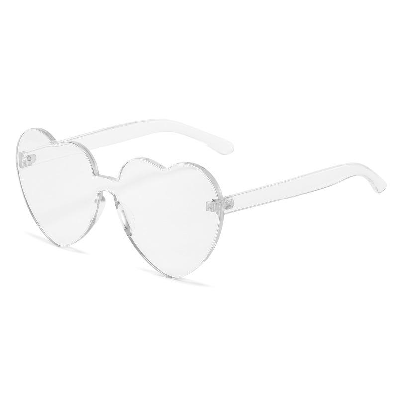 Love Sunglasses, Candy-Colored Heart-Shaped Glasses, Beach Peach Heart Sunglasses.