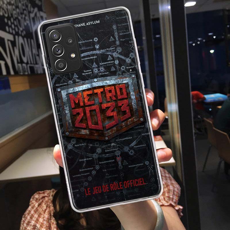 Metro 2033 Phone Case for Samsung A54 A57 A37 A17 A14 A15 A12 A24 A34 A55 A35 A25 A52S A07 A05S A04S A22 A32 A72 Galaxy Note 20