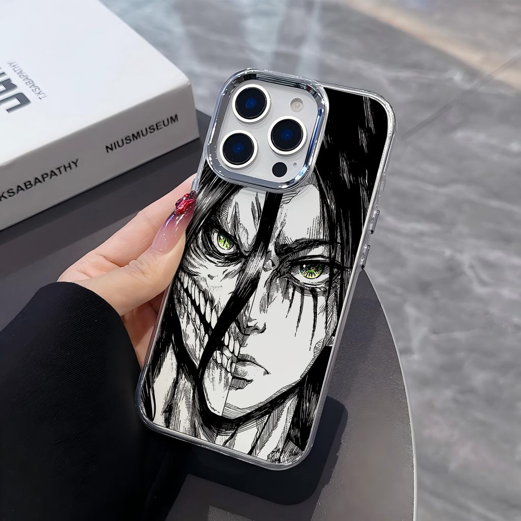 Hot Anime Black Attack On Titan Phone Case For iPhone 17 16e 16 15 14 13 12 11mini Pro Max X XR XSMAX 8 7 Air Plus Soft Cover
