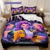 Huntrix Kpop Demon Hunters Bedding(1 * Duvet Cover + 2 * Pillowcase, Without core)Duvet Cover and Pillowcase Bedding Set Christmas Birthday Gift