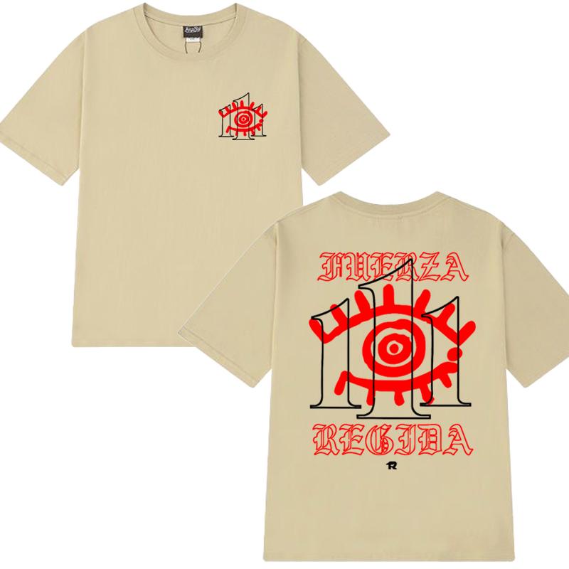 2025 New In Fuerza Regida 111XPANTIA Album Double Sided Printed T Shirt Men Women Vintage Hip Hop Streetwear Unisex Cotton Tops