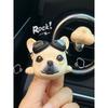 Creative Cute and Quirky French Bulldog Puppy Car Air Freshener Hand-Painted Aroma Diffuser Stone Air Vent Decoration Fragrance Car Interior for Women